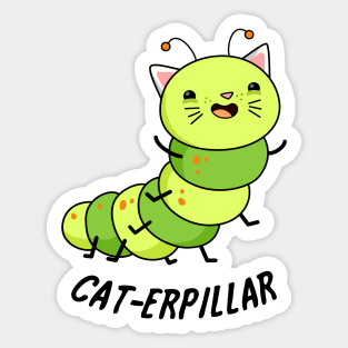 Cat-terpillar Cute Caterpillar Pun Sticker